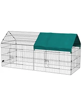 PawHut 87" Small Animal Playpen w/ Roof