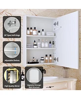 Lalahoo 20"x28" Medicine Cabinet with Lights,Medicine Cabinet Mirror,Medicine Cabinets for Bathroom