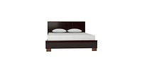 Slickblue Faux Leather Upholstered Platform Bed Frame with Headboard