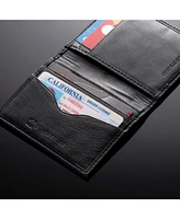 Alpine Swiss Men's Rfid Blocking Slim Business Card Case Leather Front Pocket Wallet