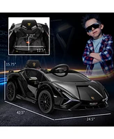 Aosom 12V Lamborghini Sian Licensed Electric Car for Kids