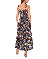 Vince Camuto Women's Printed Square-Neck Tiered Maxi Dress