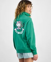 Love Tribe Juniors' Hello Kitty Sporty Quarter-Zip Sweatshirt