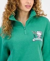 Love Tribe Hello Kitty Graphic Quarter Zip Sweatshirt Boxer Shorts