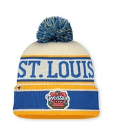 Fanatics Men's Blue/Cream St. Louis Blues 2025 Nhl Winter Classic Cuffed Knit Hat with Pom