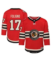 Outerstuff Big Boys and Girls Nick Foligno Red Chicago Blackhawks 2025 Nhl Winter Classic Premier Player Jersey