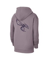 Jordan Men's Purple Charlotte Hornets Courtside Statement Edition Pullover Hoodie