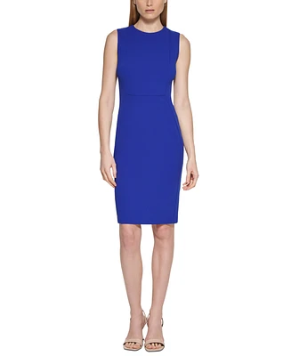 Calvin Klein Women's Crewneck Sleeveless Sheath Dress