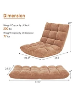 Gouun 14-Position Adjustable Floor Chair with Cushioned Seat and Steel Frame