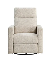 Homelegance 30" White Label Avenue Swivel Glider Reclining Chair