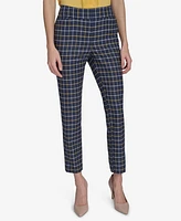 Tommy Hilfiger Women's Plaid-Print Slim-Fit Ankle Pants