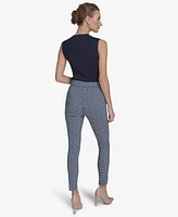 Tommy Hilfiger Women's Gingham-Print Pull-On Pants