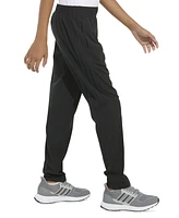 adidas Big Boys Elastic-Waistband Woven 3-Stipe Stretch Pants