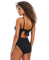 Bar Iii Women's Pucker Up Keyhole One-Piece Swimsuit, Exclusively at Macy's