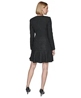 Karl Lagerfeld Paris Women's Boucle Tweed Blazer Dress