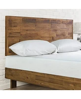 Slickblue Solid Wood Modern Platform Bed Frame with Adjustable Height Headboard