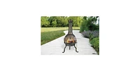 Slickblue Outdoor Wood Fire Pit - Durable Backyard Fireplace for Warmth and Ambiance