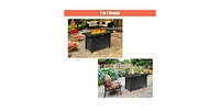 Slickblue 60,000 Btu Rectangular Portable Lp Gas Propane Fire Pit Table