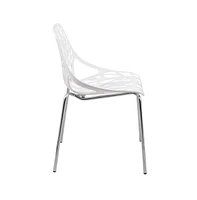LeisureMod Modern Asbury Dining Chair w/ Chromed Legs