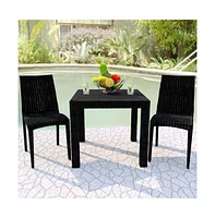 LeisureMod Weave Mace Indoor/Outdoor Dining Chair (Armless