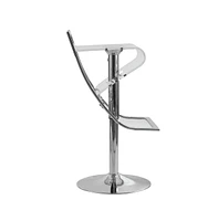 LeisureMod Napoli Transparent Acrylic Bar/Counter Stool