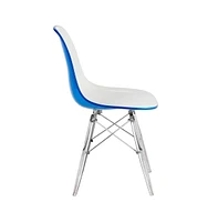 LeisureMod Dover Molded Side Chair with Acrylic Base