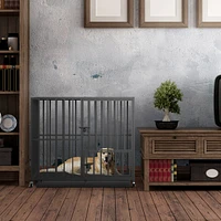 Bingopaw Heavy Duty Dog Cage Metal Pet Dog Crate 3 Doors Kennel Playpen