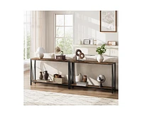 gaomon Console Table,2-Tier Entryway Table Featuring Ample Storage, Narrow Sofa Table with a V Design, Measuring 43" – Ideal for Your Entryway