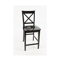 Jofran Simplicity Solid Wood Classic X-Back Counter Stool (Set of 2