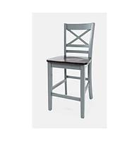 Jofran Asbury Park Solid Acacia Farmhouse X Back Stool (Set of 2)