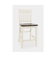 Jofran Decatur Lane Farmhouse Solid Wood Counter Stool (Set of 2