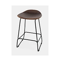 Jofran Nature's Edge Solid Acacia Counter Height Backless Stool (Set of