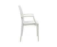 LeisureMod Weave Mace Indoor/Outdoor Chair (With Arms