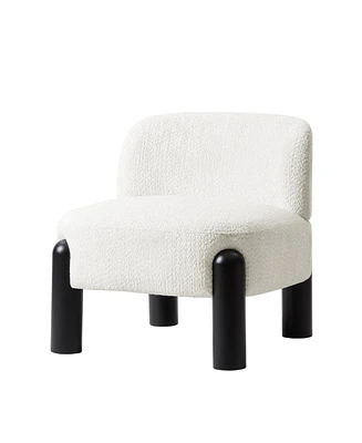 Hulala Home Zara Modern Armchair with Solid Wood Legs and Adjustable Feet