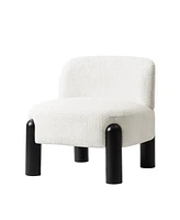 Hulala Home Zara Modern Armchair with Solid Wood Legs and Adjustable Feet