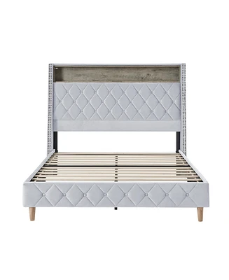 Hulala Home Dimas Modern 59.5" Bed with Storage Compartments
