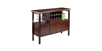 Slickblue Sideboard Buffet Table Wine Rack in Wood Finish