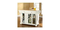 Slickblue Kitchen Island Storage Cabinet with Durable Solid Wood Top for Extra Counter Space