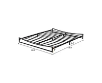 gaomon 6 Inch Metal Platform Queen Size Bed Frame Low Profile with Sturdy Steel Slats Support, Mattress Foundation, No Box Spring Needed
