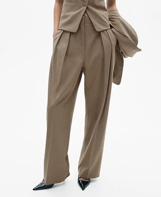 Mango Women's Wool Suit Pants