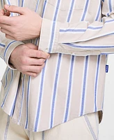 Hugo by Boss Men's Oversized-Fit Stripe Shirt