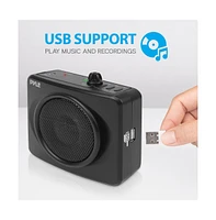 Pyle Compact Portable Pa System with Headset Microphone, MP3 Usb Playback, Rechargeable Battery