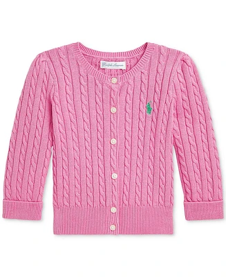 Polo Ralph Lauren Baby Girls Cotton Cable-Knit Cardigan