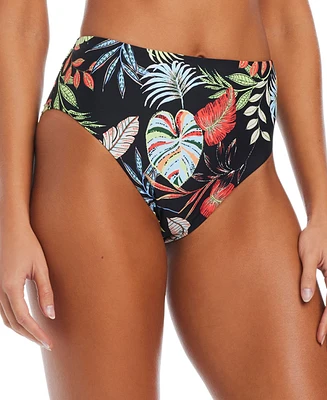 Bar Iii Women's Swept Away High-Leg High-Rise Bikini Bottoms, Exclusively at Macy's