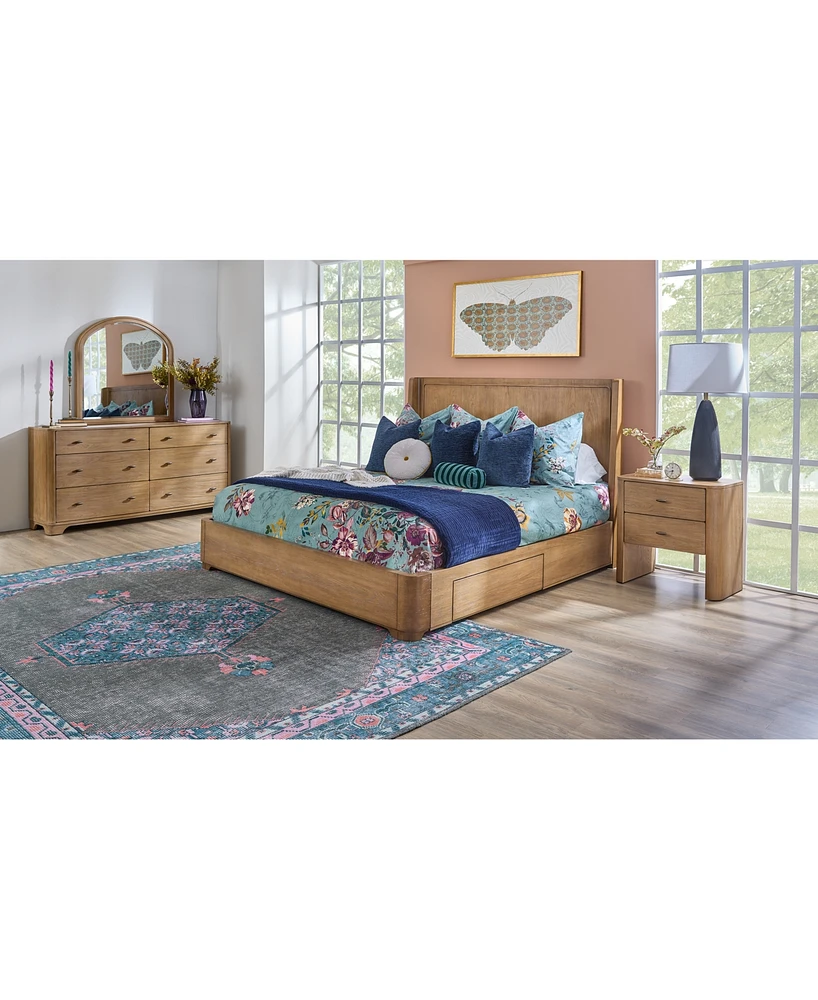 Nordic 3 Pc. King Panel Storage Set (Bed, Dresser & Nightstand)