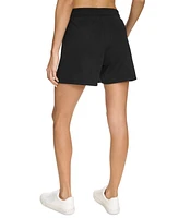 Calvin Klein Women's Fleece Smocked Waistband Midi Shorts