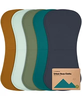 KeaBabies Kids 5pk Urban Burp Cloths, Burping Cloth for Babies, Rags