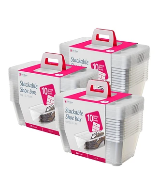 Life Story 6L Shoe and Closet Storage Box Stacking Containers