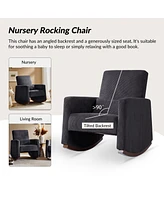Hulala Home Tom Modern Rocking Chair with Solid Wood