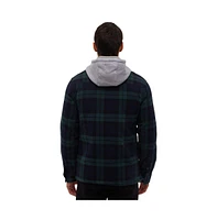 Bench Dna Men's Brayton Hooded Flannel Check Shirt